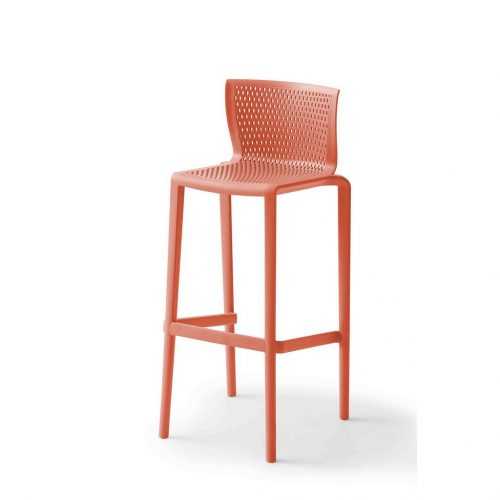 Barová Židle Spiker Červená Sada 4ks