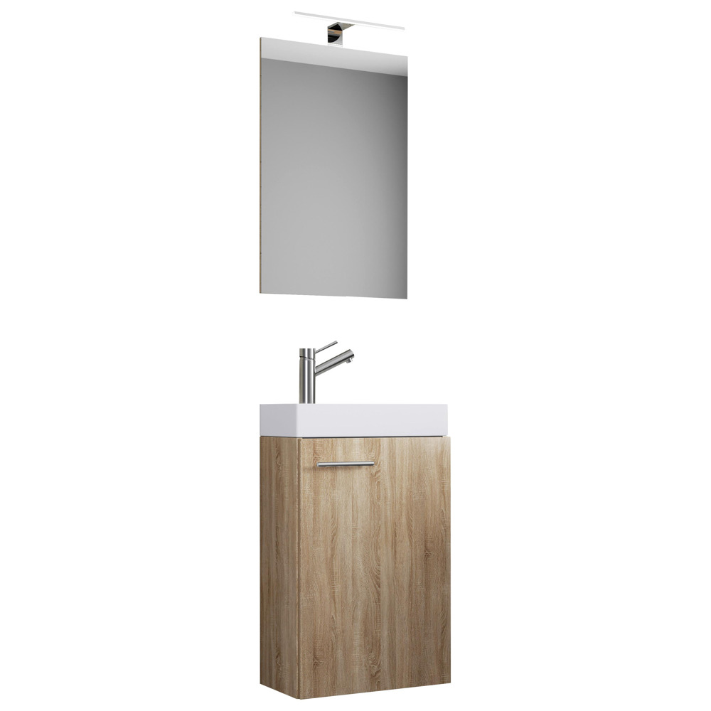 Elegantní Koupelna Pro Hosty Zrcadlo S Led Osvětlením