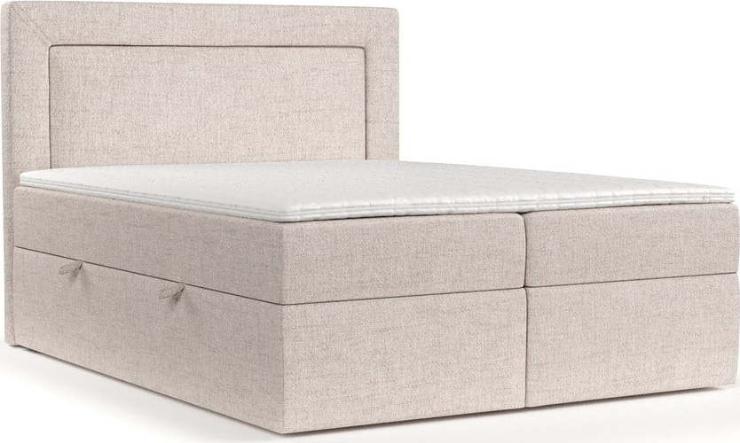 Béžová boxspring postel s úložným prostorem 160x200 cm Imagine – Maison de Rêve