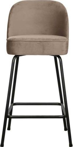 Béžová sametová barová židle 89 cm Vogue – BePureHome
