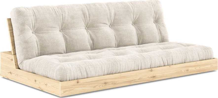 Bílá manšestrová rozkládací pohovka 196 cm Base – Karup Design