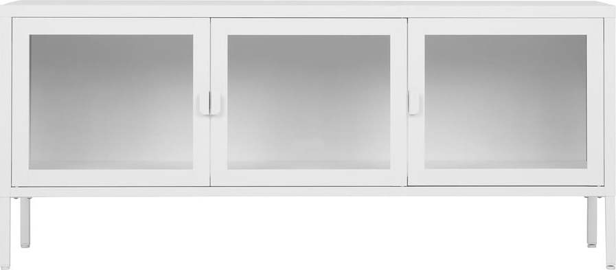 Bílý kovový TV stolek 130x55 cm Brisbane – House Nordic