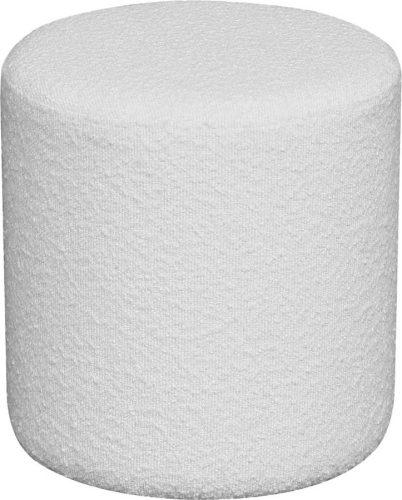 Bílý taburet z textilie bouclé Ejby – House Nordic