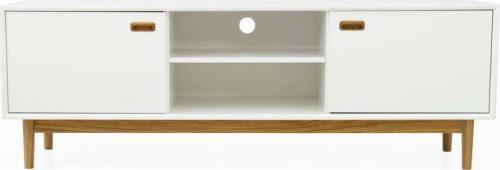 Bílý TV stolek 170x57 cm Svea – Tenzo