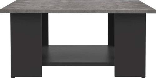 Černý konferenční stolek s deskou v dekoru betonu 67x67 cm Square - TemaHome