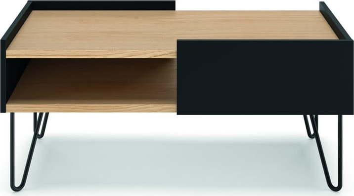 Konferenční stolek s deskou v dubovém dekoru 100x55 cm Nina - TemaHome