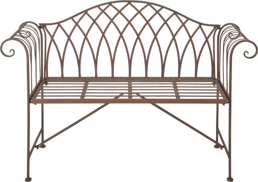 Hnědá kovová zahradní lavice – Esschert Design
