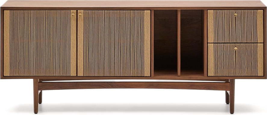 Hnědá nízká komoda v dekoru ořechu 180x73 cm Elan – Kave Home
