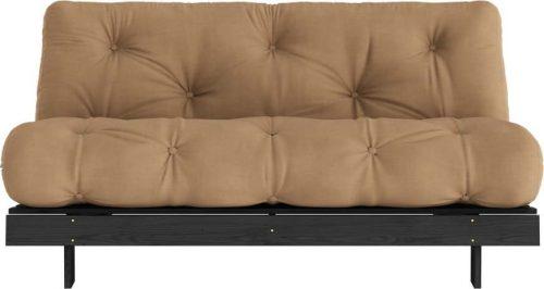 Hnědá rozkládací pohovka 160 cm Roots Black Night – Karup Design