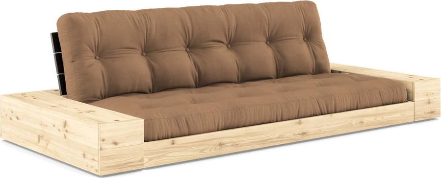 Hnědá rozkládací pohovka 244 cm Base – Karup Design
