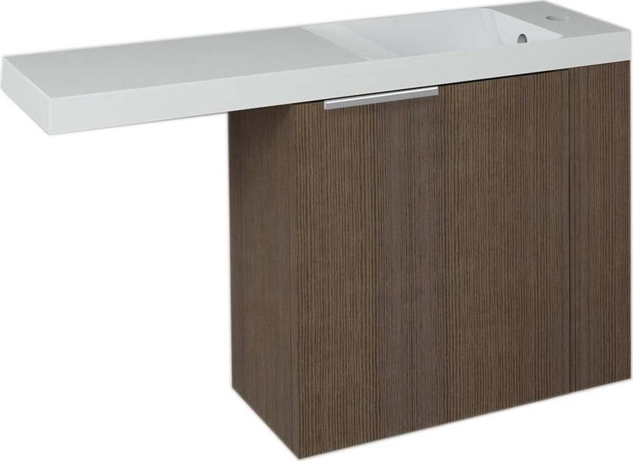 Hnědá závěsná skříňka bez umyvadla v dekoru borovice 50x50 cm Latus Vi – Sapho
