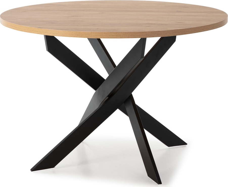 Kulatý jídelní stůl s deskou v dubovém dekoru 120x120 cm Ther – Marckeric