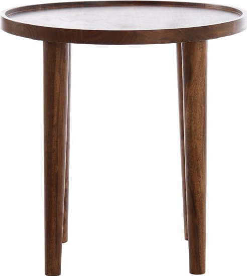 Kulatý odkládací stolek z masivu akácie ø 45 cm Qiano – Light & Living