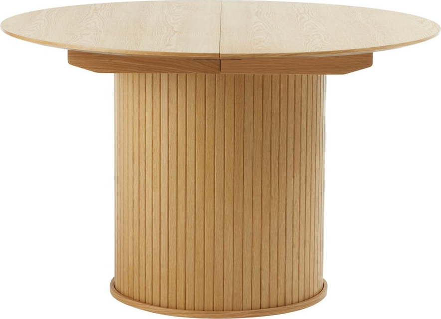 Kulatý rozkládací jídelní stůl v dekoru dubu ø 120 cm Nola – Unique Furniture
