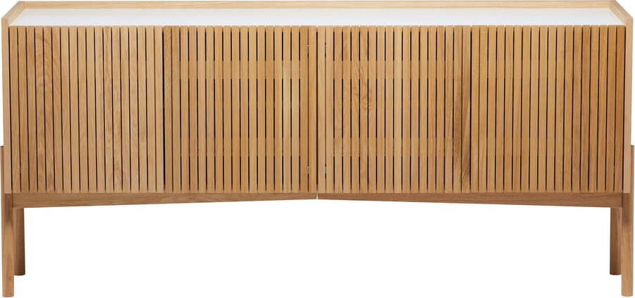 Nízká komoda v dekoru dubu v přírodní barvě 177x42 cm Bottrup – Woodman