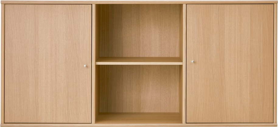 Nízká závěsná komoda v dekoru dubu v přírodní barvě 133x61 cm Mistral – Hammel Furniture