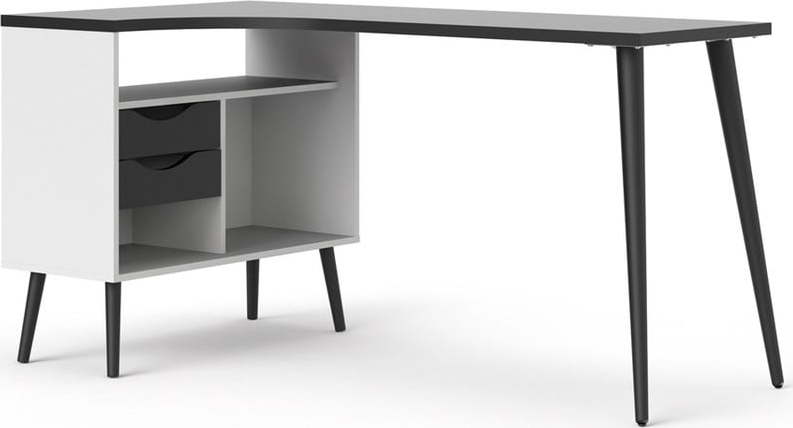 Pracovní stůl s černou deskou 145x81 cm Oslo - Tvilum