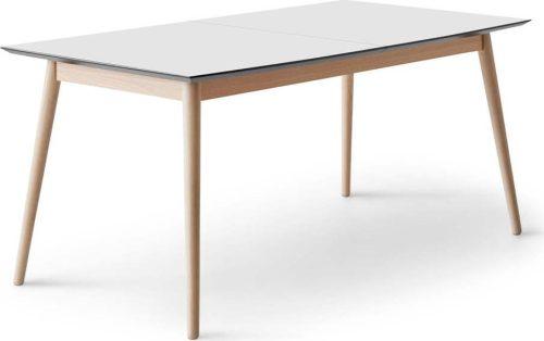Rozkládací jídelní stůl s bílou deskou v bílo-přírodní barvě 100x210 cm Meza – Hammel Furniture