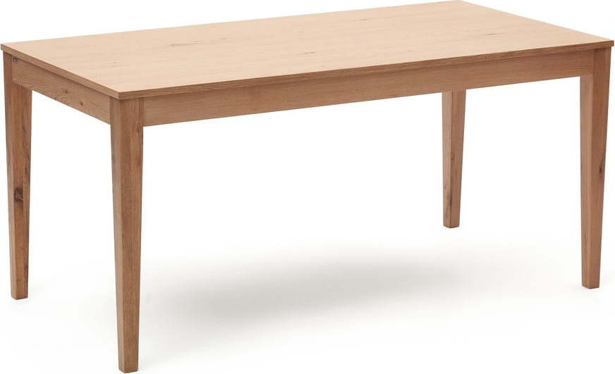 Rozkládací jídelní stůl s deskou v dubovém dekoru v přírodní barvě 80x160 cm Yain – Kave Home