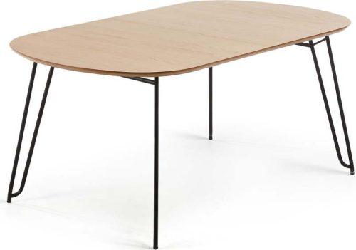 Rozkládací jídelní stůl v dekoru dubu v přírodní barvě 100x170 cm Novac – Kave Home