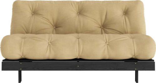 Rozkládací pohovka v hořčicové barvě 160 cm Roots Black Night – Karup Design