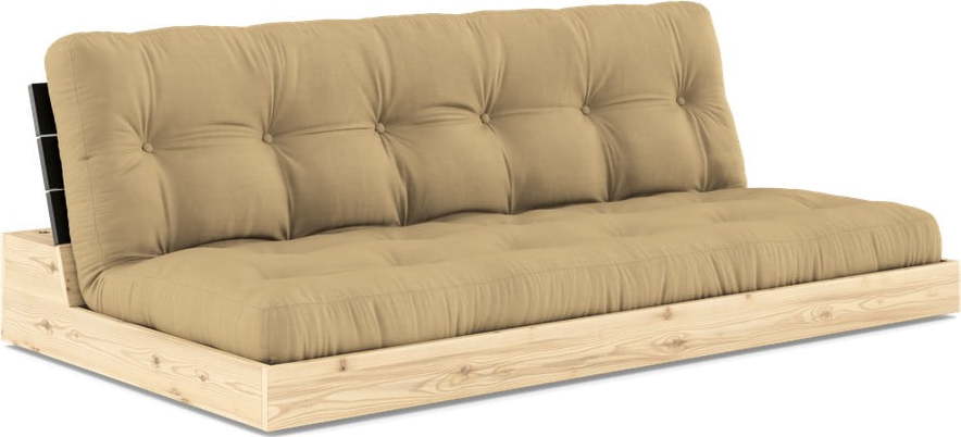 Rozkládací pohovka v hořčicové barvě 196 cm Base – Karup Design
