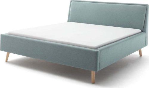 Modrošedá čalouněná dvoulůžková postel 180x200 cm Frieda – Meise Möbel