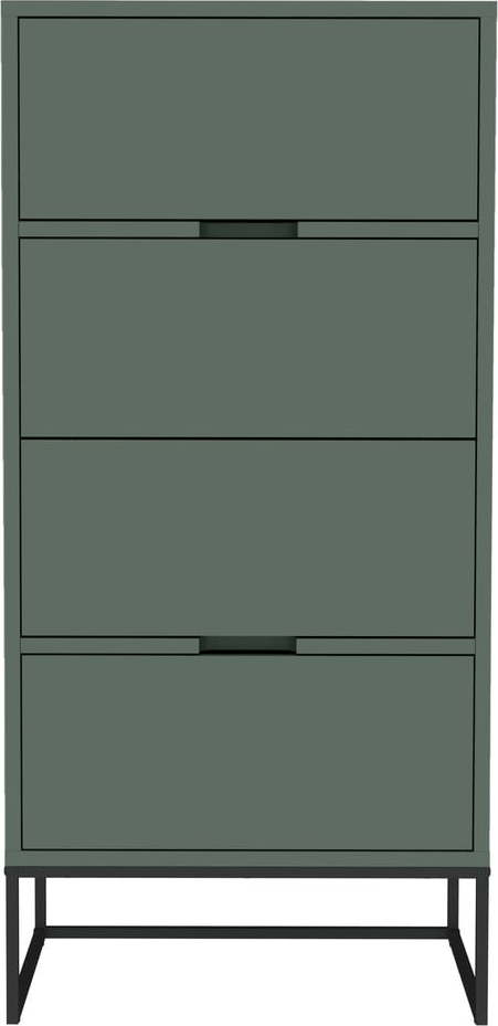 Šedozelená vysoká komoda 60x127 cm Lipp - Tenzo