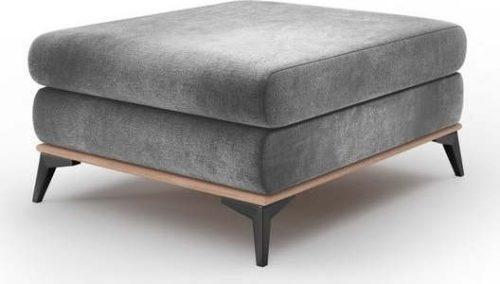 Šedý puf se sametovým potahem Windsor & Co Sofas Astre