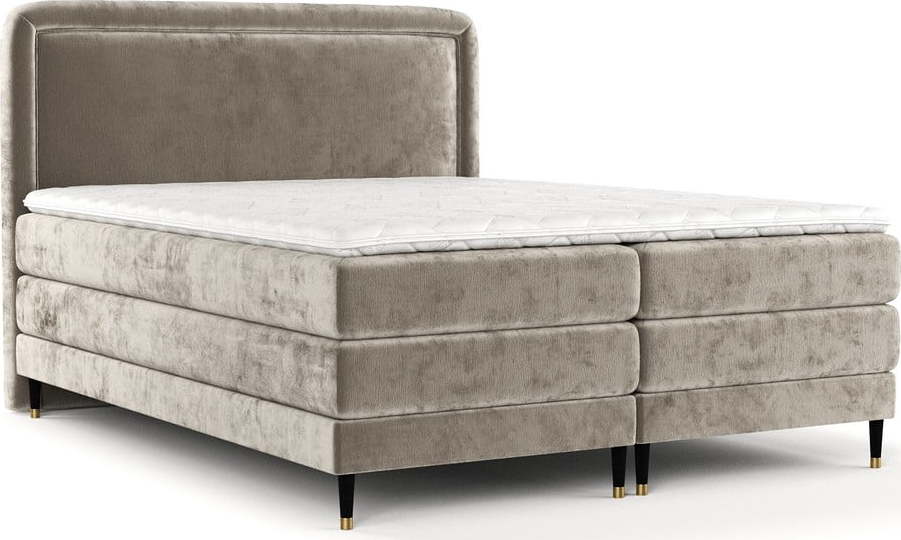 Světle hnědá boxspring postel 180x200 cm Dove – Maison de Rêve