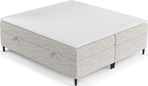 Světle šedá boxspring postel s úložným prostorem 180x200 cm Araya – Maison de Rêve