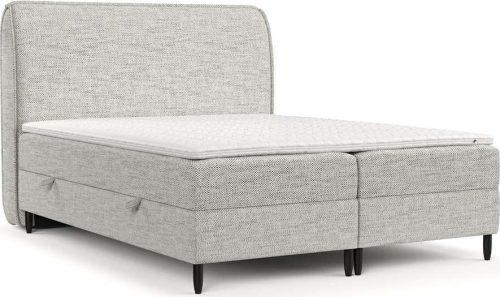 Světle šedá boxspring postel s úložným prostorem 180x200 cm Melba – Maison de Rêve
