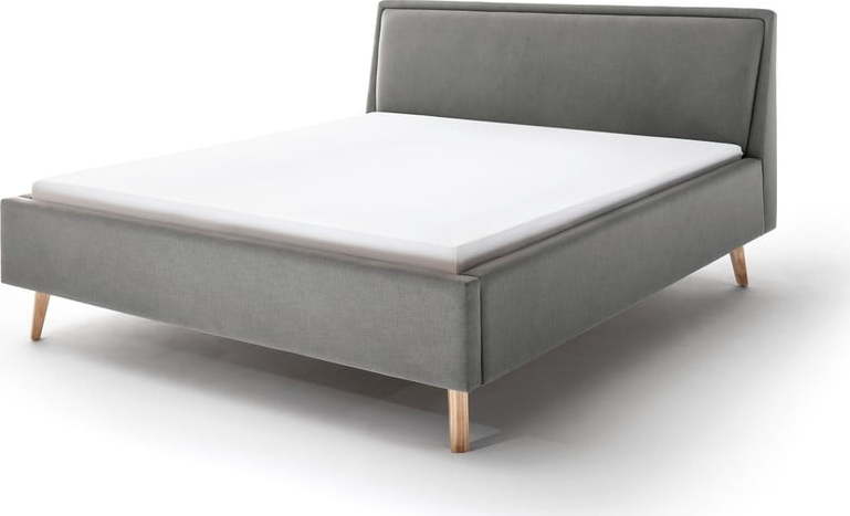 Světle šedá čalouněná dvoulůžková postel 160x200 cm Frieda – Meise Möbel