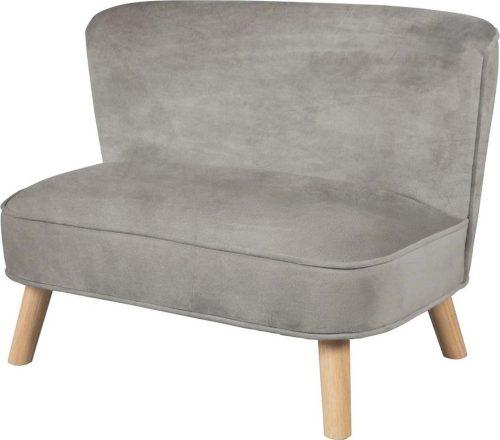 Světle šedá sametová dětská pohovka 70 cm Lil Sofa – Roba