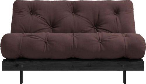 Tmavě hnědá rozkládací pohovka 140 cm Roots Black Night – Karup Design