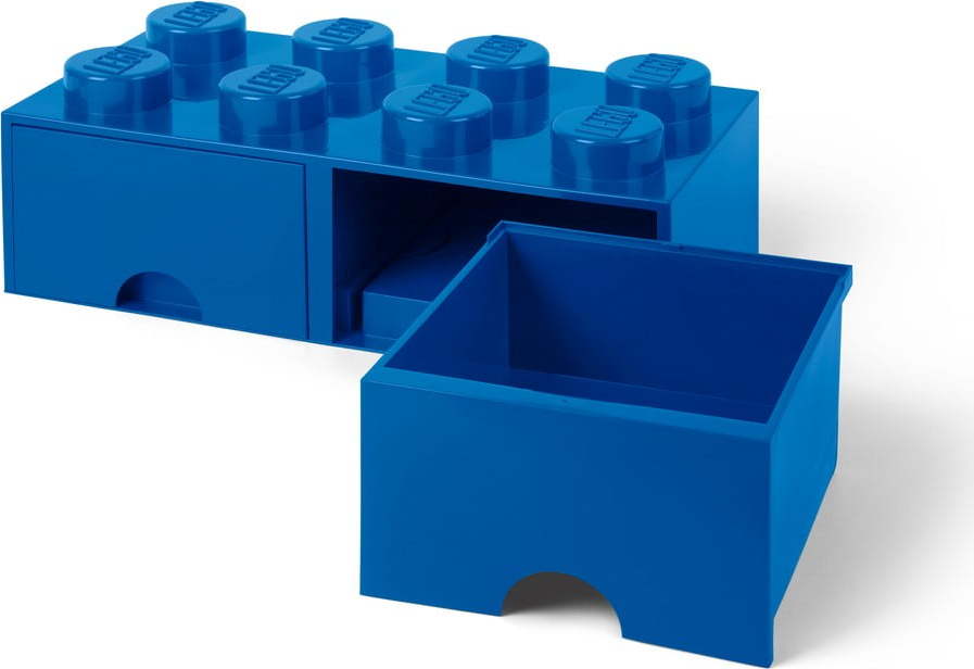 Tmavě modrý úložný box se dvěma šuplíky LEGO®