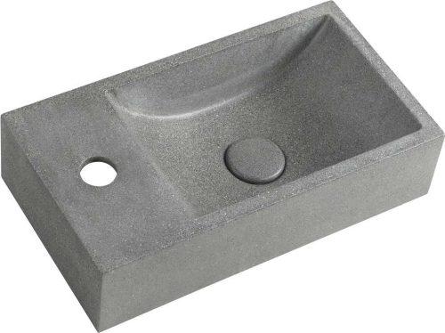 Tmavě šedé betonové umývátko 40x22 cm Crest – Sapho