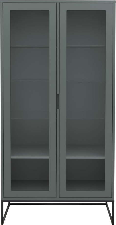 Šedozelená vitrína 90x178 cm Lipp - Tenzo