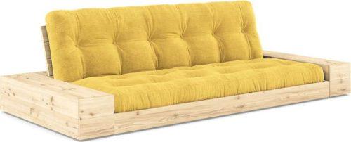 Žlutá manšestrová rozkládací pohovka 244 cm Base – Karup Design